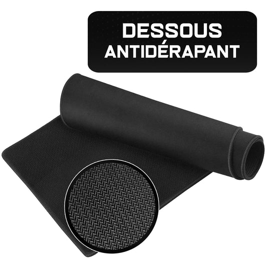 Sidorenko Tapis de Souris XXL 900x400 mm Noir - Grand Tapis Bureau Gaming Gamer avec Base Antidérapante - Mouse Pad Imperméable Microfibre, sous Main de Bureau Mousepad PC XL 90x40