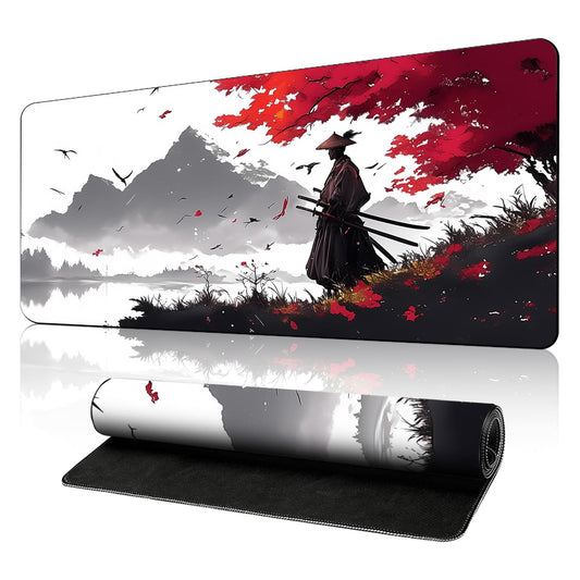 KZARYVEXIS Tapis de Souris de Jeu Japonais XXL 800x300x3mm, Tapis de Bureau Antidérapant et Imperméable à Bords Cousus pour Gamer, PC et Ordinateur Portable (Jeu2)