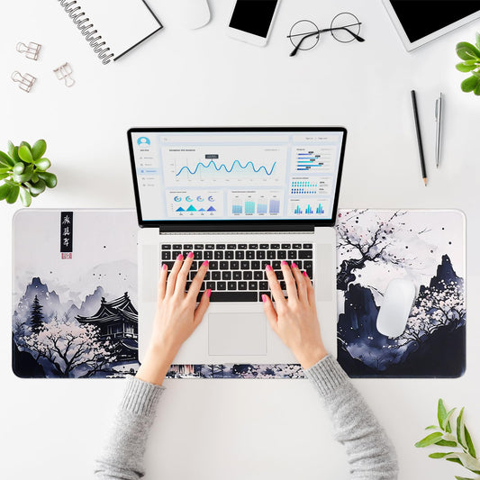 Yimomoyi Tapis de Souris de Jeu, 800 x 300mm XXL Tapis Souris Gaming Grand, Tapis Bureau Antidérapant Étanche, sous Main Souris à Bords Cousus pour Gamer, Ordinateur, PC